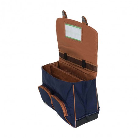Cartable TANN'S 41 cm "Camille" marine l Sac scolaire classique CE2 CM1 CM2 garçon fille Cartable TANN'S 41 cm "Camille" marine l Sac scolaire classique CE2 CM1 CM2 garçon fille
