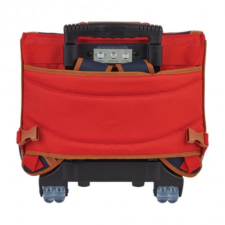 Cartable à roulettes 38cm "Arthur" marine/rouge | Sac scolaire garçon CP CE1 CE2 qualité marque française Cartable à roulettes 38cm "Arthur" marine/rouge | Sac scolaire garçon CP CE1 CE2 qualité marque française