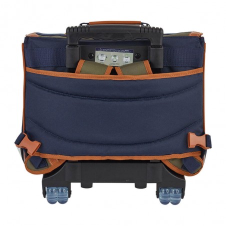 Cartable à roulettes 38cm "Axel" kaki/bleu | Sac scolaire trolley garçon CP CE1 CE2 Cartable à roulettes 38cm "Axel" kaki/bleu | Sac scolaire trolley garçon CP CE1 CE2