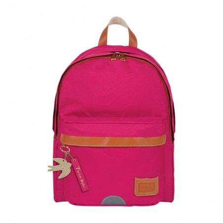 Sac à dos TANN'S L "Paloma" framboise | Grand sac scolaire 2 compartiments école primaire collège fille