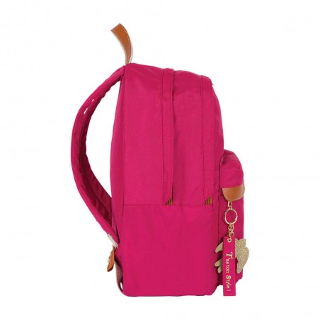 Sac à dos TANN'S L "Paloma" framboise | Grand sac scolaire 2 compartiments école primaire collège fille