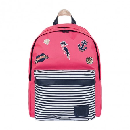 Sac à dos Tann's L "Enora" corail | Sac à dos scolaire fille CM1 CM2 broderie pirate Sac à dos Tann's L "Enora" corail | Sac à dos scolaire fille CM1 CM2 broderie pirate