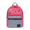 Sac à dos Tann's L "Enora" corail | Sac à dos scolaire fille CM1 CM2 broderie pirate Sac à dos Tann's L "Enora" corail | Sac à dos scolaire fille CM1 CM2 broderie pirate