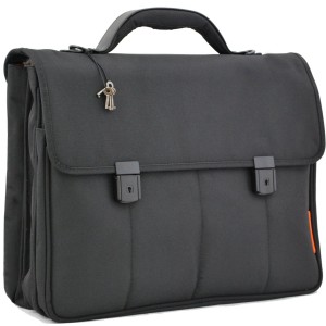 Grand Cartable Ordinateur 3 soufflets The Chase DAVIDT'S - Noir