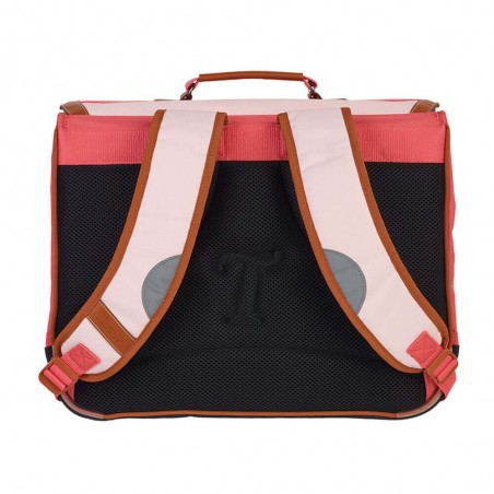 Cartable Tann's 41cm "Adriana" rose | Sac scolaire fille CE2 CM1 CM2 patchs brodés Frida Kahlo