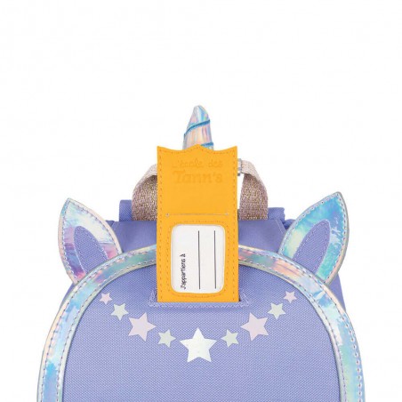 Sac à dos crèche "Licorne" L'École des Tann's | Mini sac à dos fille maternelle violet