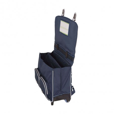 Cartable à roulettes TANN'S 41cm "Elliott" marine | Sac scolaire trolley garçon espace CE2 CM1 CM2