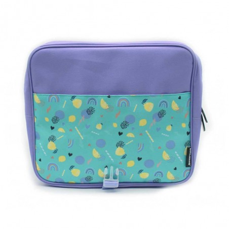 Cartable maternelle Les Déglingos 32cm "Kiprokos le zèbre" violet | Sac scolaire petit format fille original