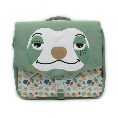 Cartable maternelle Les Déglingos 32cm "Chillos le paresseux" | Sac scolaire petit format fille garçon original