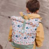 Sac à dos roll top Les Déglingos "Kiprokos le zèbre" violet | Sac école crèche original Sac à dos roll top Les Déglingos "Kiprokos le zèbre" violet | Sac école crèche original