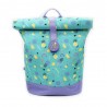 Sac à dos roll top Les Déglingos "Kiprokos le zèbre" violet | Sac école crèche original Sac à dos roll top Les Déglingos "Kiprokos le zèbre" violet | Sac école crèche original