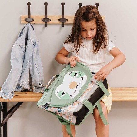 Cartable Les Déglingos 35cm "Chillos le paresseux" | Sac scolaire maternelle CP fille garçon pas cher