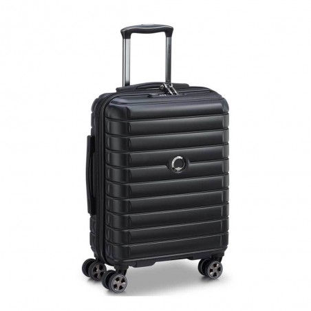 DELSEY valise cabine slim "Shadow 5.0" noir | Bagage avion petit format haut de gamme marque française