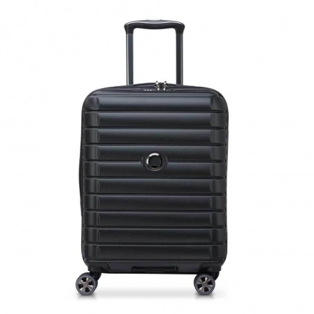 DELSEY valise cabine slim "Shadow 5.0" noir | Bagage avion petit format haut de gamme marque française