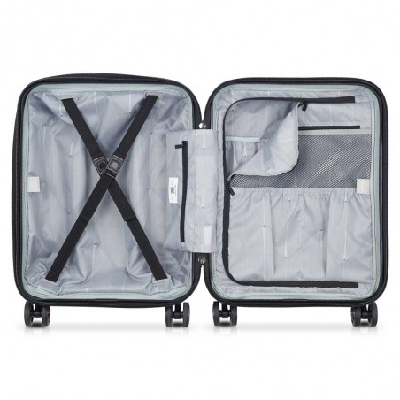 DELSEY valise cabine slim "Shadow 5.0" noir | Bagage avion petit format haut de gamme marque française