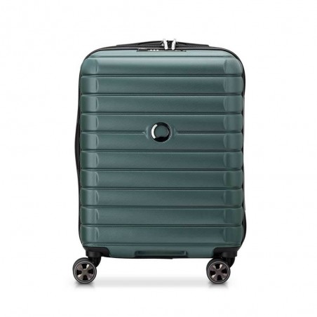 DELSEY valise cabine slim "Shadow 5.0" vert | Bagage avion petit format haut de gamme marque française