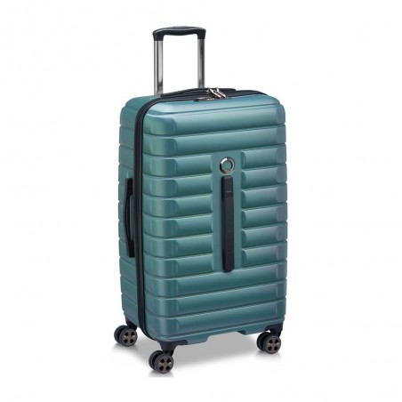 DELSEY valise trunk L 74cm "Shadow 5.0" vert | Bagage qualité forme malle qualité haut de gamme