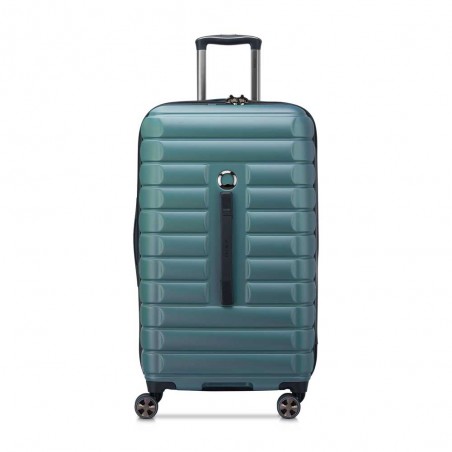 DELSEY valise trunk L 74cm "Shadow 5.0" vert | Bagage qualité forme malle qualité haut de gamme
