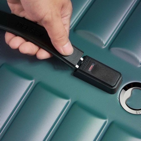 DELSEY valise trunk L 74cm "Shadow 5.0" vert | Bagage qualité forme malle qualité haut de gamme