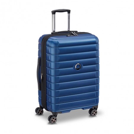 DELSEY valise soute 66cm "Shadow 5.0" bleu | Bagage taille moyenne extensible qualité haut de gamme
