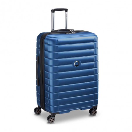 DELSEY valise soute 75cm "Shadow 5.0" bleu | Bagage grande taille extensible haut de gamme