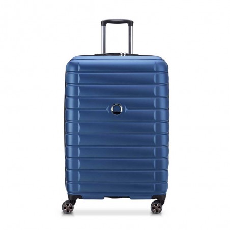 DELSEY valise soute 75cm "Shadow 5.0" bleu | Bagage grande taille extensible haut de gamme