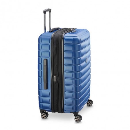 DELSEY valise soute 75cm "Shadow 5.0" bleu | Bagage grande taille extensible haut de gamme