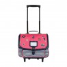 Cartable Tann's trolley 38 cm "Enora" rose patchs brodés pirate | Sac scolaire à roulettes fille classe CP CE1 CE2 pas cher Cartable Tann's trolley 38 cm "Enora" rose patchs brodés pirate | Sac scolaire à roulettes fille classe CP CE1 CE2 pas cher