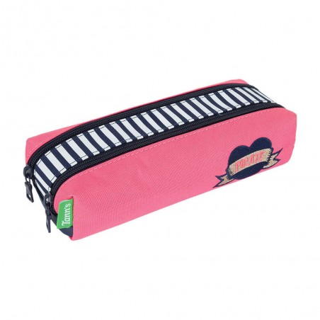Tann's trousse double "Enora" corail | Fourreau 2 compartiments fille dès le CP Tann's trousse double "Enora" corail | Fourreau 2 compartiments fille dès le CP