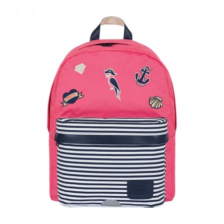 Sac à dos Tann's M "Enora" corail | Sac scolaire fille primaire original broderie pirate rose pas cher Sac à dos Tann's M "Enora" corail | Sac scolaire fille primaire original broderie pirate rose pas cher