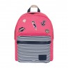 Sac à dos Tann's M "Enora" corail | Sac scolaire fille primaire original broderie pirate rose pas cher Sac à dos Tann's M "Enora" corail | Sac scolaire fille primaire original broderie pirate rose pas cher
