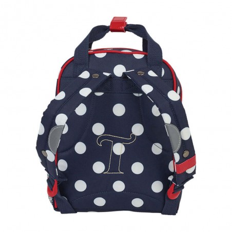 Sac à dos maternelle Tann's XS "Charlotte" marine/rouge | Petit sac scolaire fille pois coeurs Sac à dos maternelle Tann's XS "Charlotte" marine/rouge | Petit sac scolaire fille pois coeurs