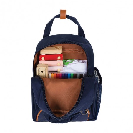Sac à dos maternelle Tann's XS "Charlotte" marine/rouge | Petit sac scolaire fille pois coeurs Sac à dos maternelle Tann's XS "Charlotte" marine/rouge | Petit sac scolaire fille pois coeurs