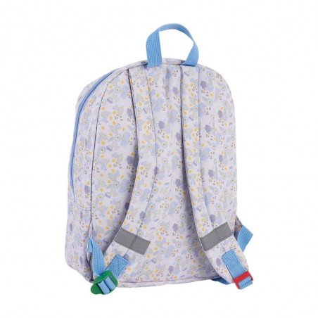 Sac à dos maternelle KICKERS "Premium Girl" ciel | Petit sac fille original imprimé fleuri tendance