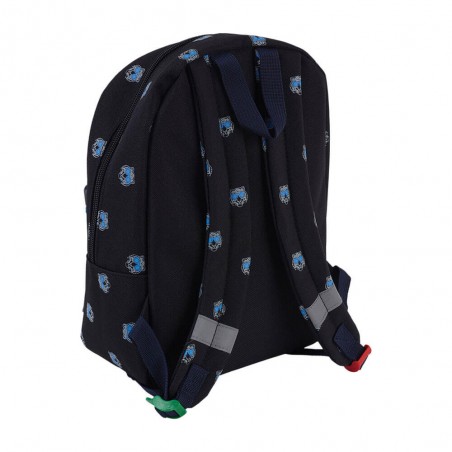 Sac à dos maternelle KICKERS "Print Boy" noir bleu | Petit sac garçon original imprimé tigre tendance