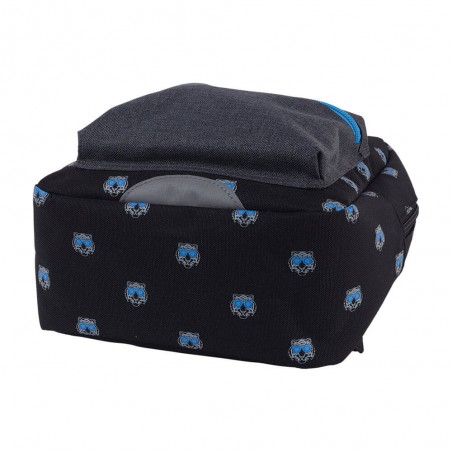 Sac à dos maternelle KICKERS "Print Boy" noir bleu | Petit sac garçon original imprimé tigre tendance