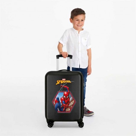 Valise Spiderman Marvel "Geo" noir | Bagage cabine enfant original qualité