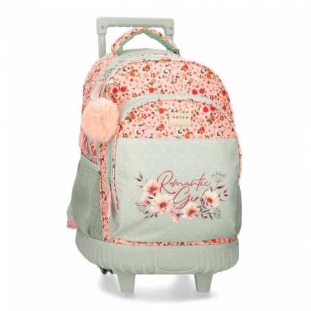 Sac à dos à roulettes Movom "Romantic Girl" | Sac à dos trolley fille scolaire original solide