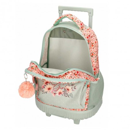Sac à dos à roulettes Movom "Romantic Girl" | Sac à dos trolley fille scolaire original solide