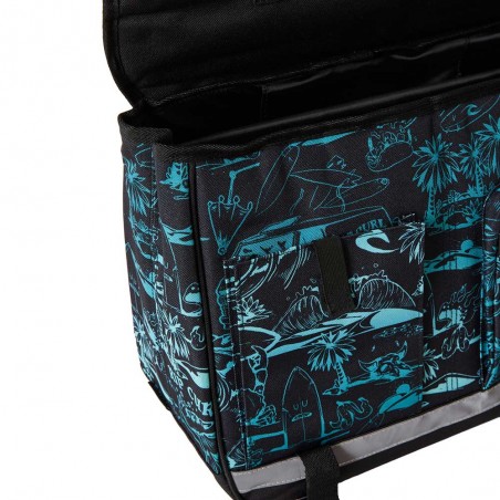 Cartable à roulettes garçon RIP CURL 38cm aqua | Sac scolaire trolley CP CE1 CE2