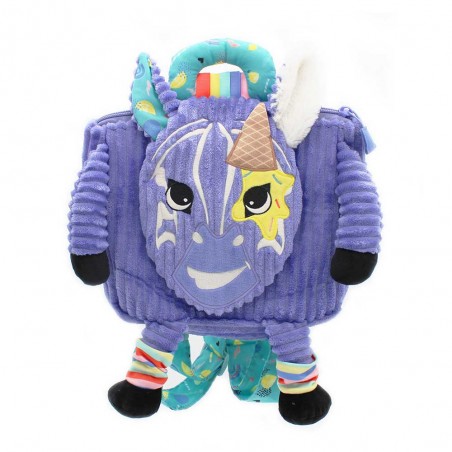 Sac à dos velours LES DÉGLINGOS "Kiprokos le zèbre" | Mini sac à dos maternelle fille original licorne Sac à dos velours LES DÉGLINGOS "Kiprokos le zèbre" | Mini sac à dos maternelle fille original licorne