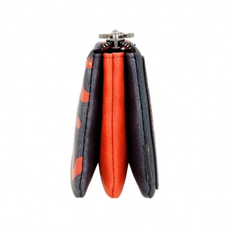Trousse triple multifonctions Anekke "Nagare" | Porte-monnaie femme original inspiration japon bleu pas cher Trousse triple multifonctions Anekke "Nagare" | Porte-monnaie femme original inspiration japon bleu pas cher