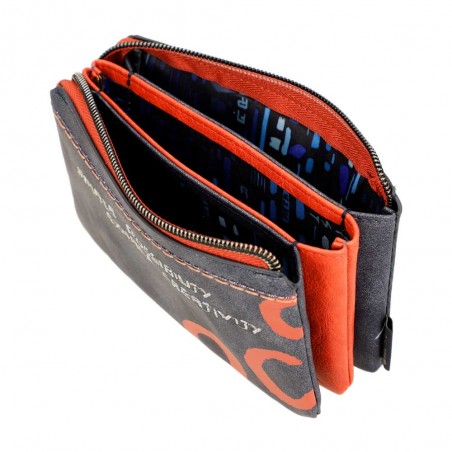 Trousse triple multifonctions Anekke "Nagare" | Porte-monnaie femme original inspiration japon bleu pas cher Trousse triple multifonctions Anekke "Nagare" | Porte-monnaie femme original inspiration japon bleu pas cher