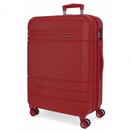 Valise extensible 78cm MOVOM "Galaxy 2.0" rouge | Bagage grande taille séjour 2 semaines solide garantie 3 ans