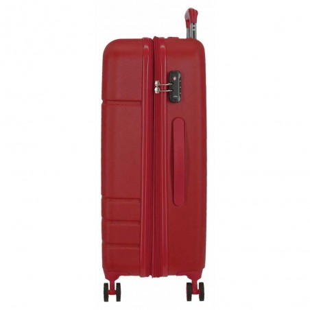 Valise extensible 78cm MOVOM "Galaxy 2.0" rouge | Bagage grande taille séjour 2 semaines solide garantie 3 ans