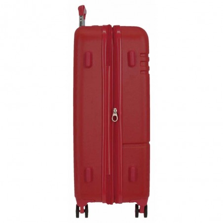 Valise extensible 78cm MOVOM "Galaxy 2.0" rouge | Bagage grande taille séjour 2 semaines solide garantie 3 ans