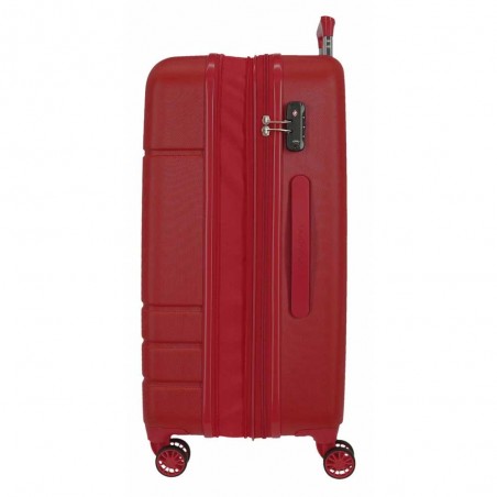 Valise extensible 78cm MOVOM "Galaxy 2.0" rouge | Bagage grande taille séjour 2 semaines solide garantie 3 ans