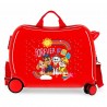 Valise trotteur Pat Patrouille "Forever fun" rouge | Bagage enfant ludique à chevaucher chiens dessin animé Valise trotteur Pat Patrouille "Forever fun" rouge | Bagage enfant ludique à chevaucher chiens dessin animé