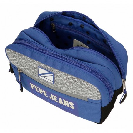 Trousse de toilette PEPE JEANS "Darren" bleu/gris | Nécessaire de voyage homme sport pas cher marque Trousse de toilette PEPE JEANS "Darren" bleu/gris | Nécessaire de voyage homme sport pas cher marque