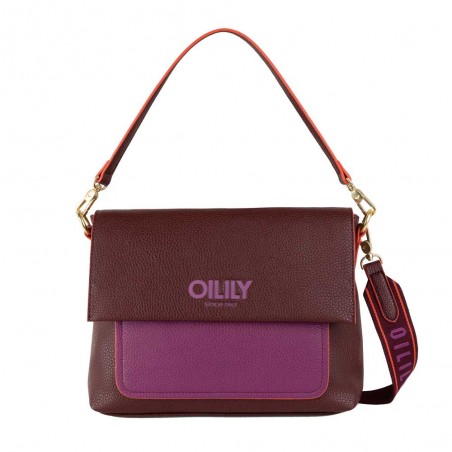 Sac porté épaule OILILY "Sofia" Joylily chocolat décadent | Sac à main femme original cuir vegan de qualité